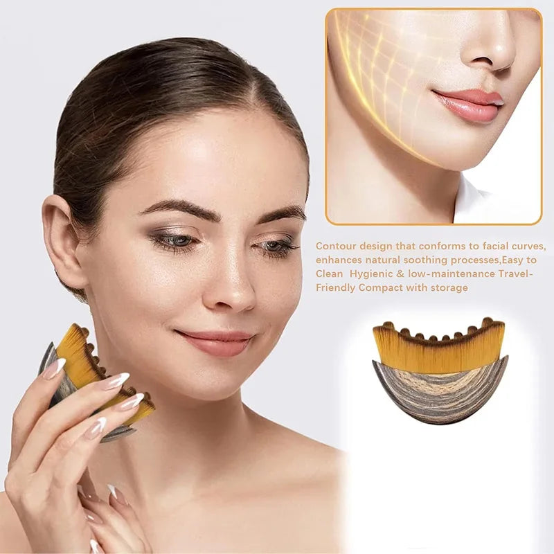Lymphatic Contour Face Brush Lymphatic Drainage Reduce Puffiness Relief Fatigue Facial Massager Face Chin Skin Sculpting Tool